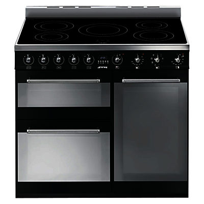 Smeg SY93IBL Symphony Induction Range Cooker, Black